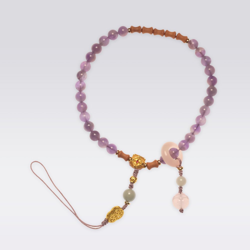 Wisdom Enhancement & Spiritual Protection-Buddhist Amethyst Gourd Fengshui Bracelet - Image 3