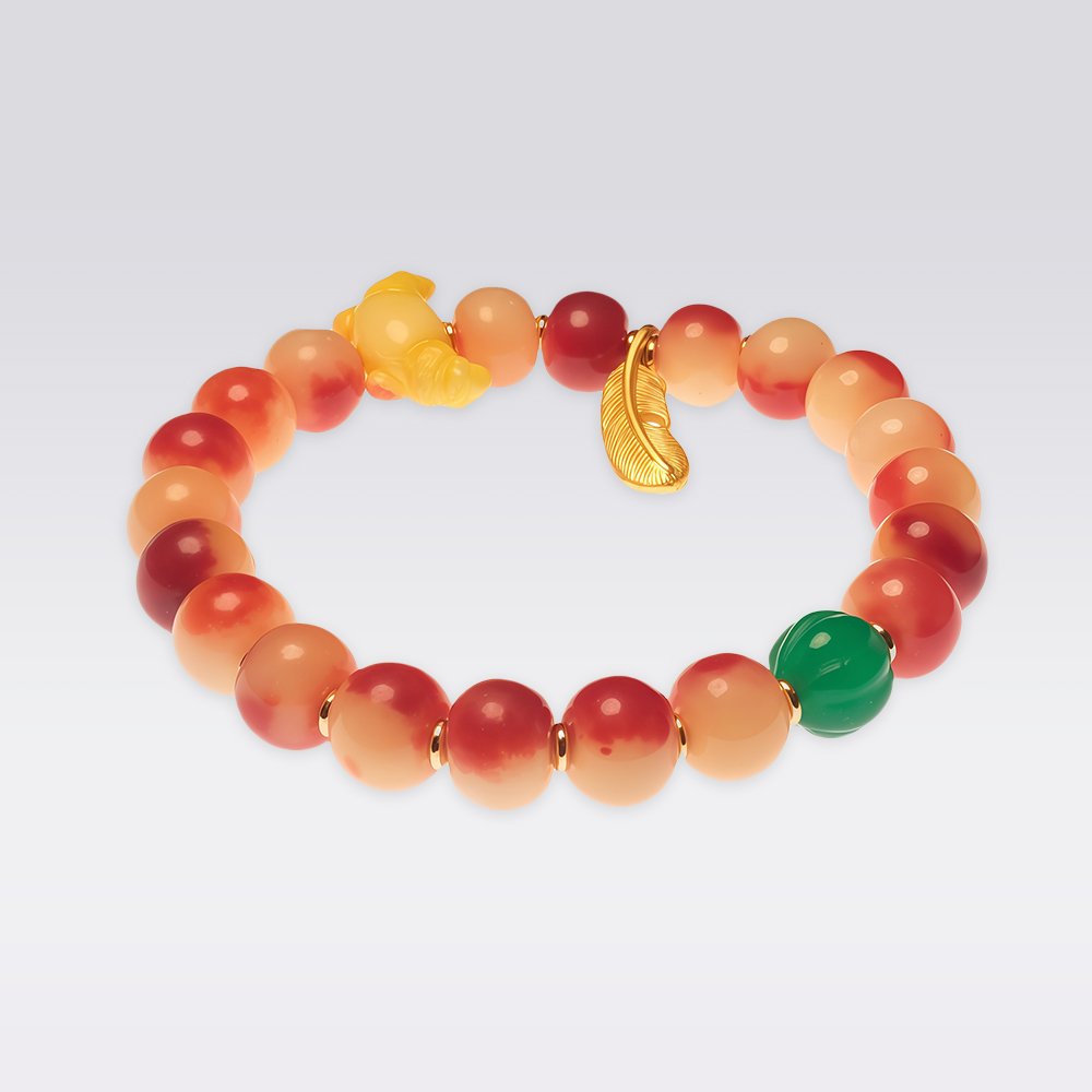 Promote Positivity-Buddist Half-Blood Yak Bone Bracelet - Image 3