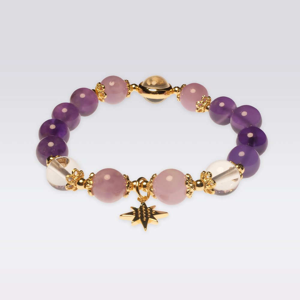 Wisdom Empowerment -Buddha Stone Amethyst Healing Bracelet - Image 3