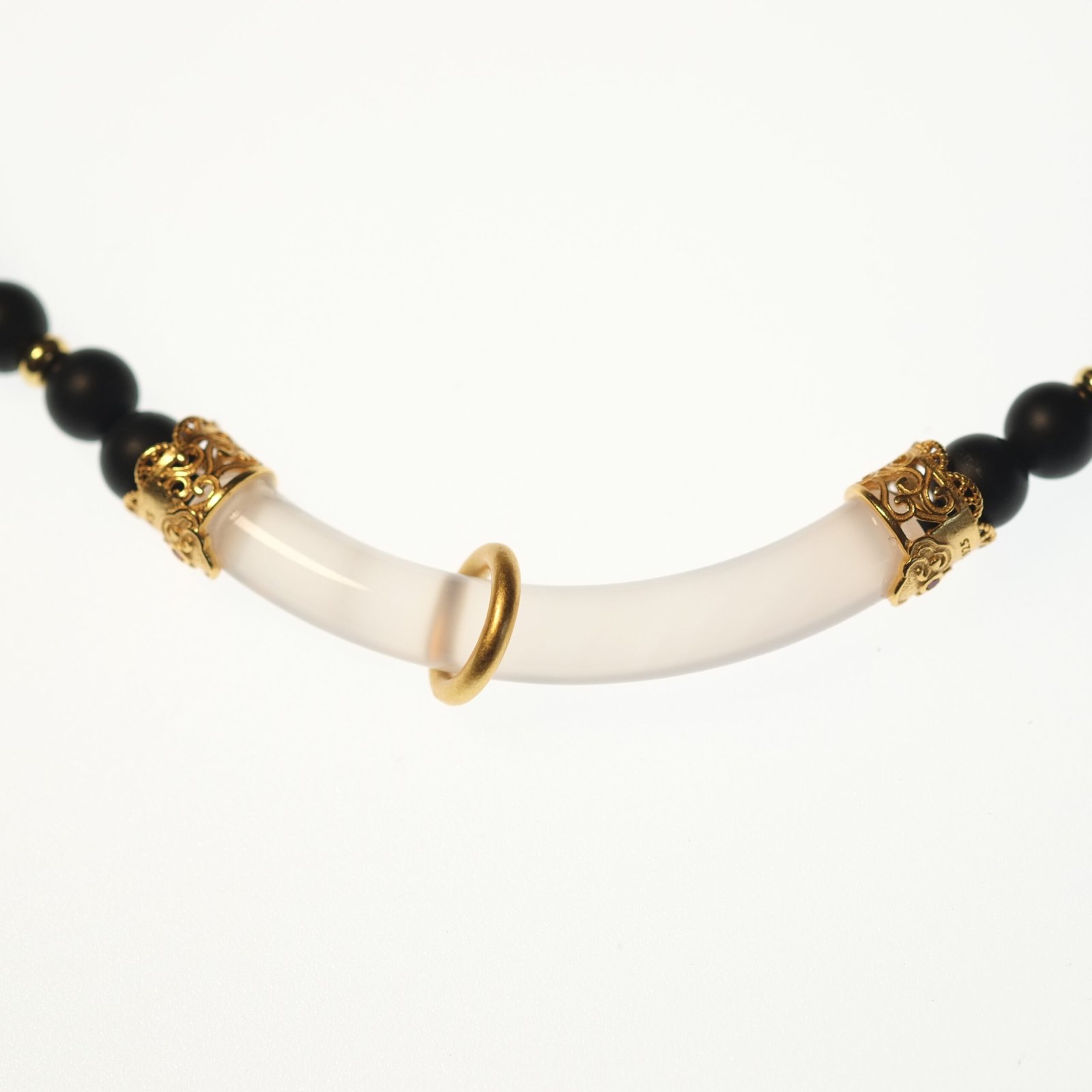 Balance & Protection-Buddist Chalcedony & Black Onyx Jewelry - Image 5