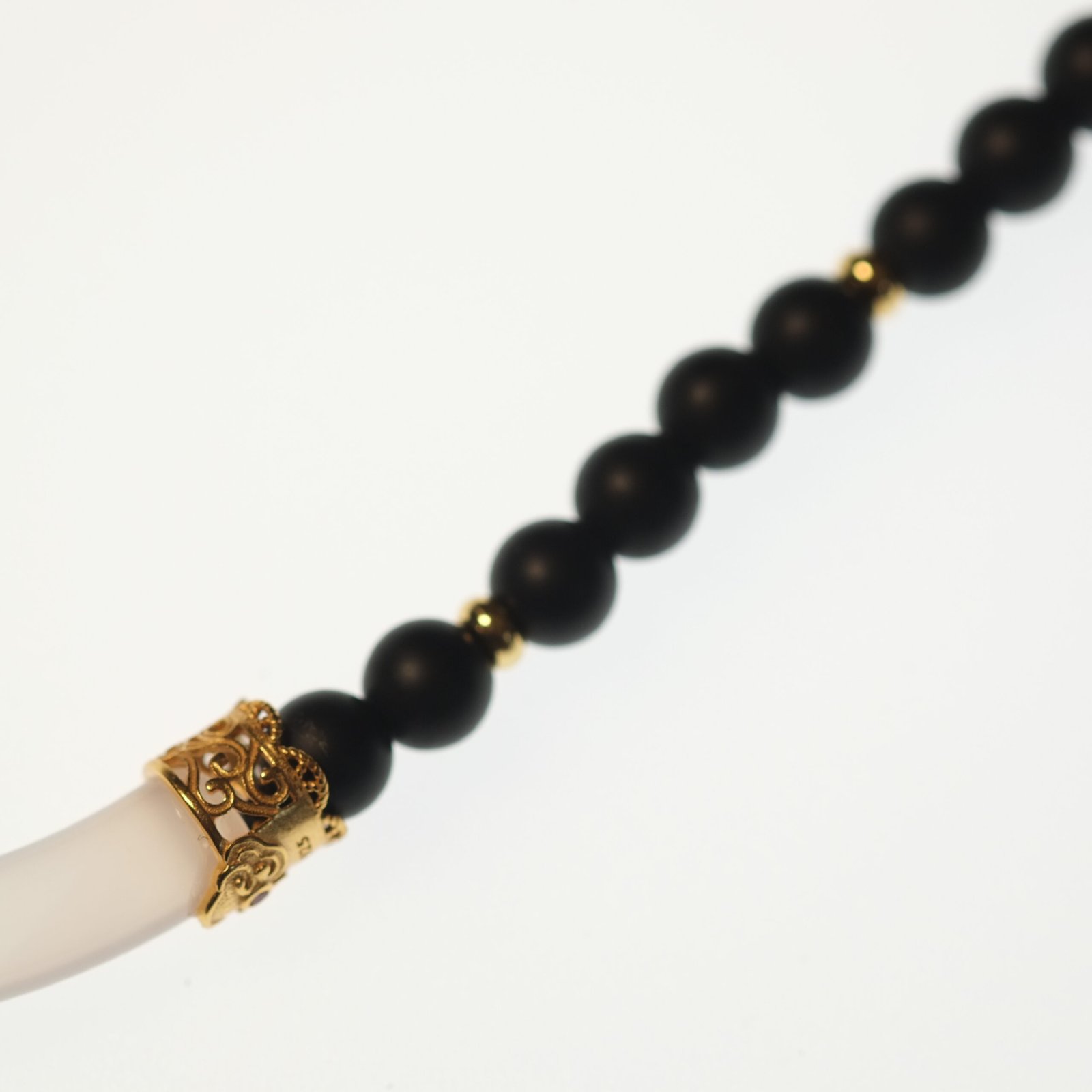 Balance & Protection-Buddist Chalcedony & Black Onyx Jewelry - Image 4