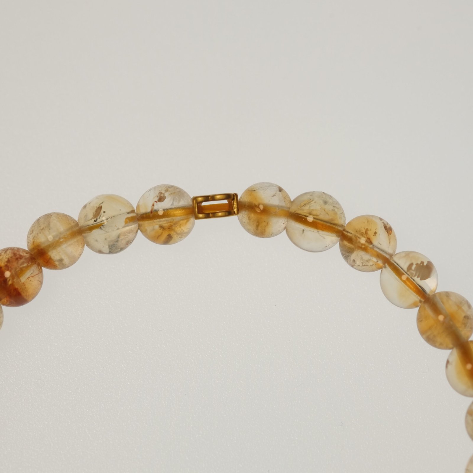 Wealth, Clarity & Calm-Buddhist Energy Citrine & Aquamarine Bracelet - Image 5