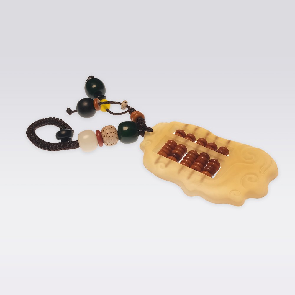 Good Fortune & Wealth-Goat Horn Abacus Fengshui Keychain - Image 3