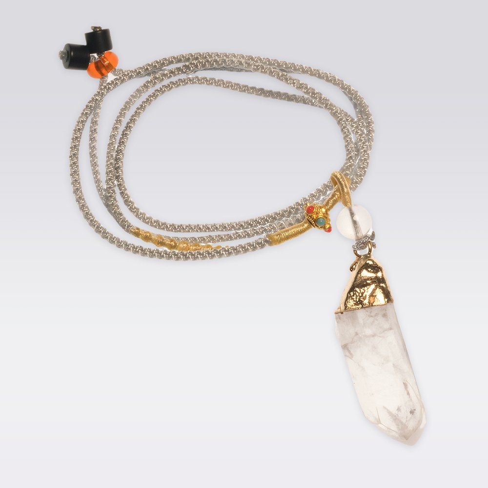 Purify Mind-Original Buddha Stone Clear Quartz Necklace - Image 2