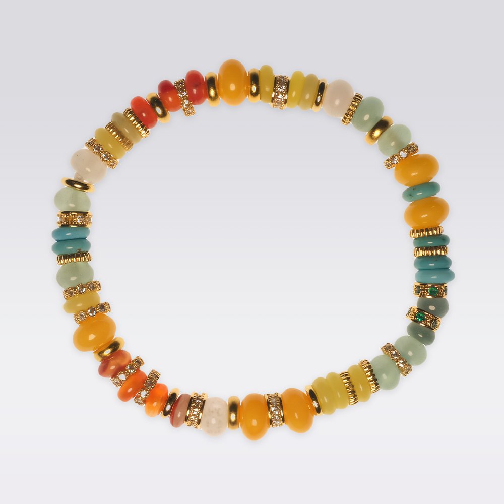 Good Fortune-Buddhist Multi-Gemstone Bracelet - Image 2