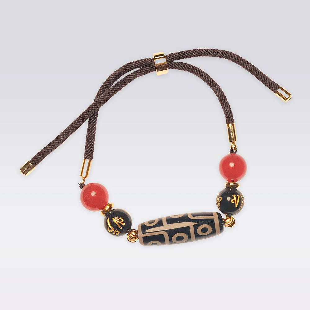 Tibetan Protection-Buddha Stone Agate Dzi Bead Bracelet - Image 3