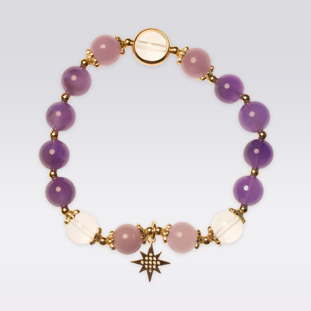 Wisdom Empowerment -Buddha Stone Amethyst Healing Bracelet - Image 2