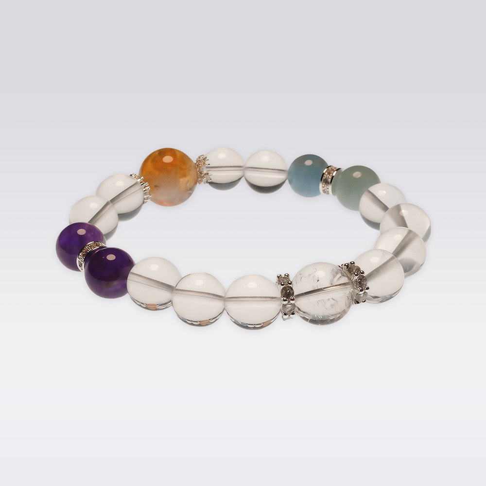 Harmony & Abundance- Handmade Buddhist Natural Multi-Gem Energy Bracelet - Image 2