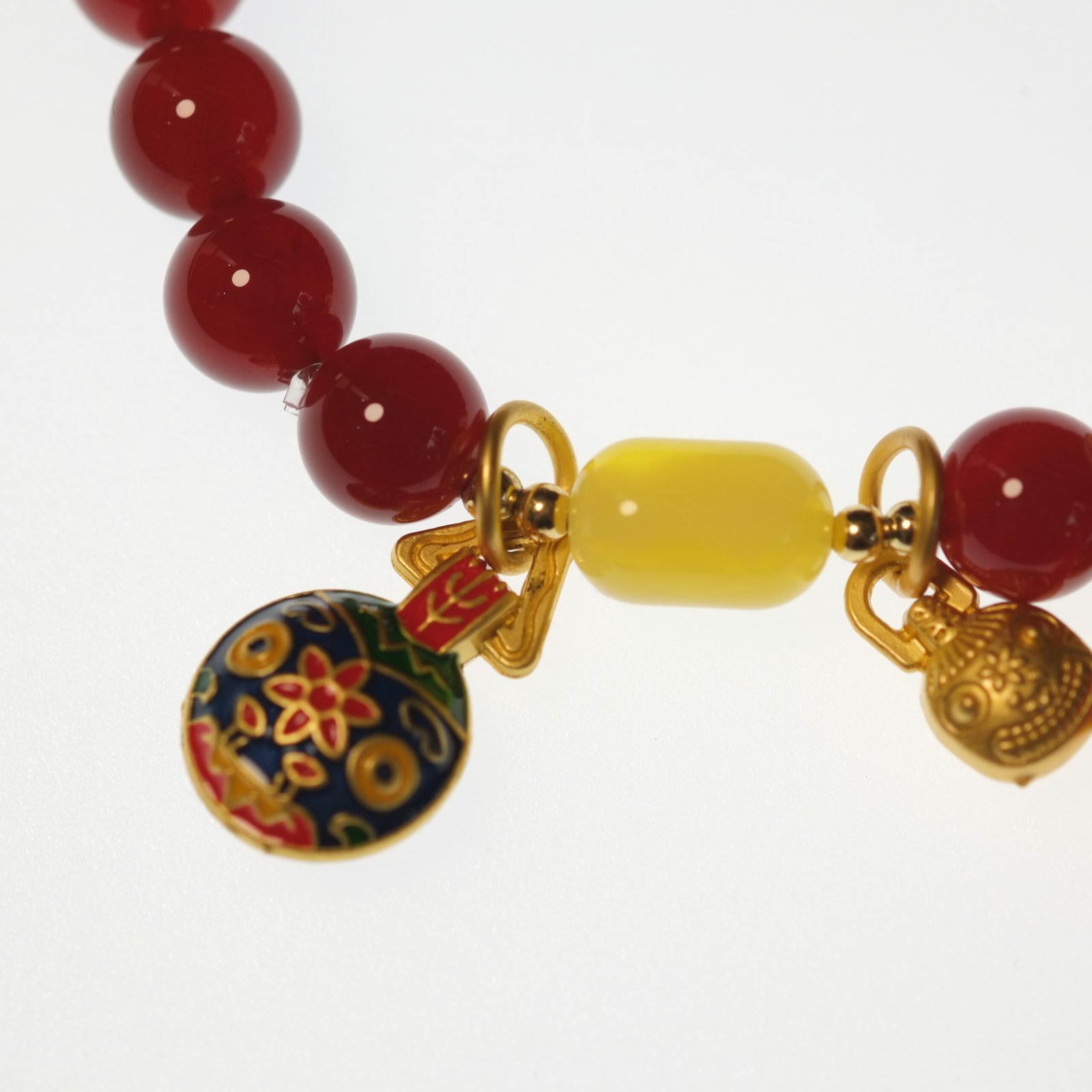 Attract Fortune-Buddhist Red Agate with Wealth Beast Charm Bracelet Jewelry - Image 4