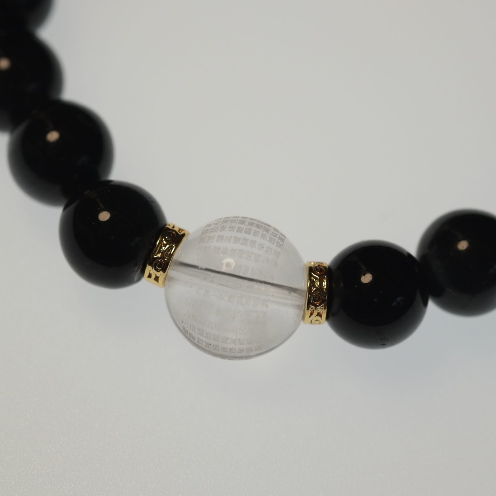 Protection-Buddhist Blessing Blue Tiger's Eye with Mantra Beads Bracelet - Image 4