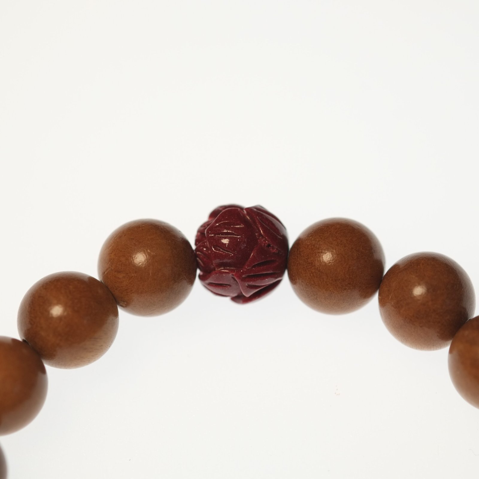 Mantra Protection-Buddist Peach Wood & Cinnabar Bracelet - Image 4