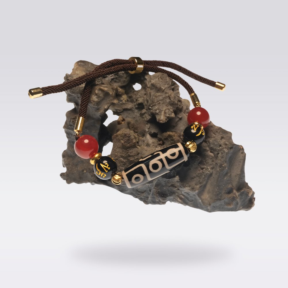 Tibetan Protection-Buddha Stone Agate Dzi Bead Bracelet