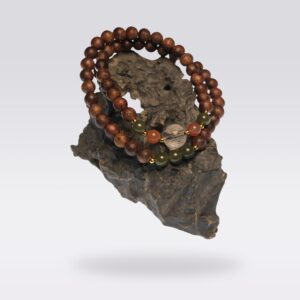 Calming & Spiritual Energy-Handmade Buddhist Agarwood & Jade Two-wrap Bracelet