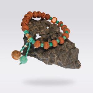 Spiritual Blessing -Buddha Stone Vajra Bodhi with Bell Charm Bracelet