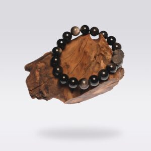 Wealth Attraction & Protection Spiritual - Handmade Buddha Stone Silver Obsidian with Pi Xiu Bracelet