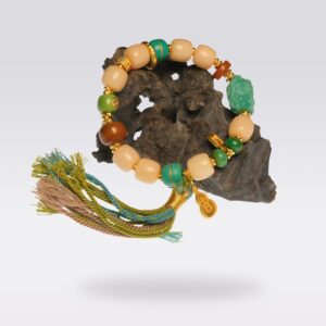 Good Fortune-Tibetan Yak Bone Turquoise Zhajiram Bracelet