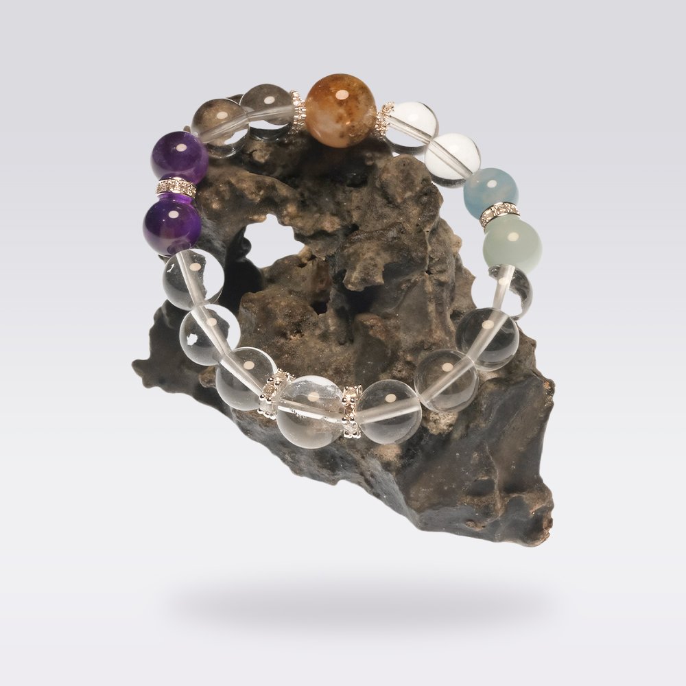 Harmony & Abundance- Handmade Buddhist Natural Multi-Gem Energy Bracelet
