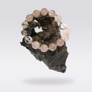 Love Attraction-Buddhist Strawberry Quartz & Prehnite Bracelet