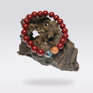 Good Fortune Boost-Buddha Stone Cinnabar Lucky Bracelet with Blue Lotus Beads