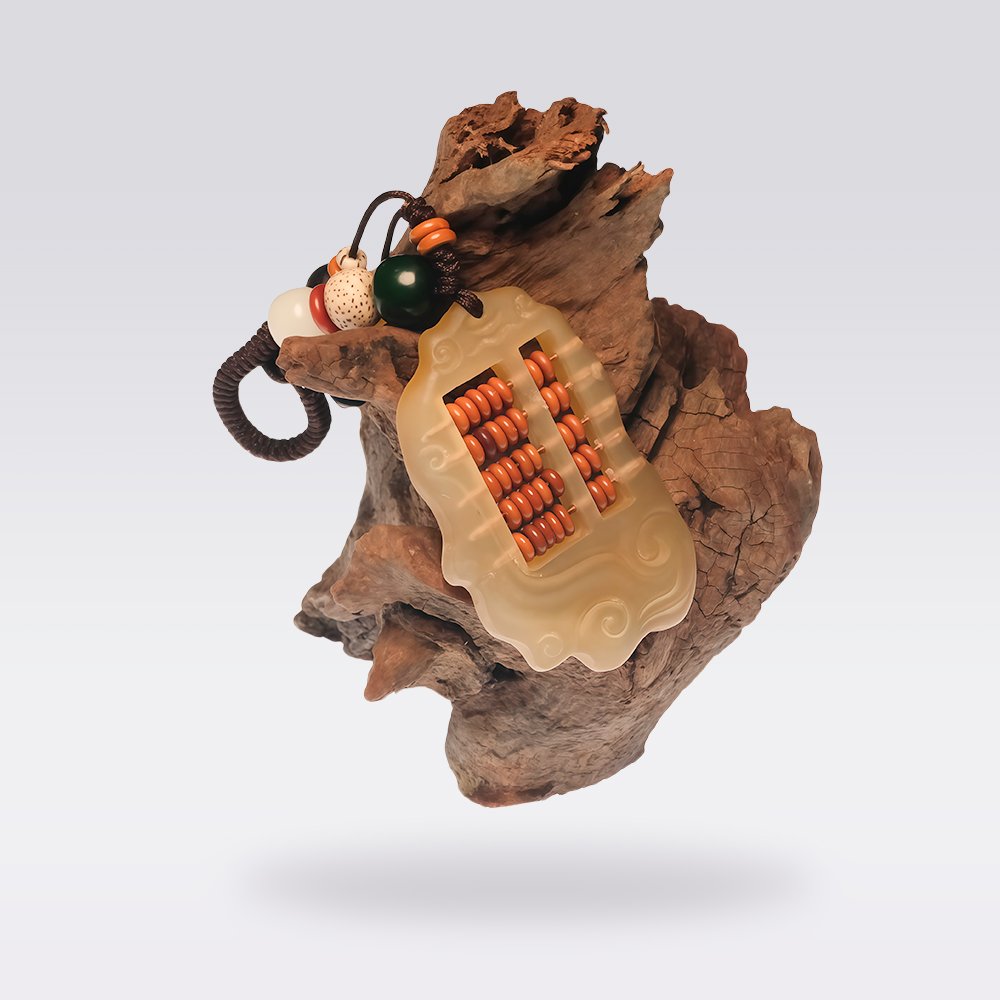 Good Fortune & Wealth-Goat Horn Abacus Fengshui Keychain