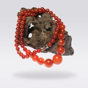 Good Fortune- Buddhist Carnelian Necklace